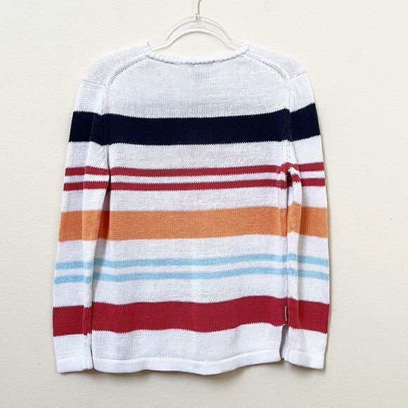 Eddie Bauer Knit Rainbow Stripe Pullover Sweater - Picture 5 of 7